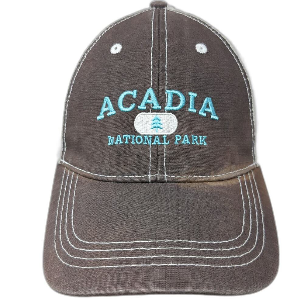Prairie Mountain Trucker Hat Gray One Size Acadia National Park Snapback Mesh